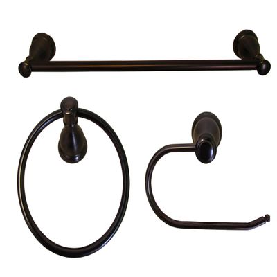 Arista Castilla Collection 3-Piece Bathroom Hardware Set in Oil-Rubbed Bronze