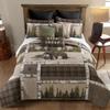 Donna Sharp Twin Polyester Bedding Set - 2 Piece - Bear Panels Lodge Quilt Set with Twin Quilt and Standard Pillow Sham - Machine Washable view 1