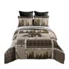 Donna Sharp Twin Polyester Bedding Set - 2 Piece - Bear Panels Lodge Quilt Set with Twin Quilt and Standard Pillow Sham - Machine Washable view 2