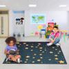 Deerlux 6 ft. Social Distancing Colorful Kids Classroom Seating Area Rug, Starry Sky Design (8 x 8) view 1