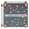 Deerlux 6 ft. Social Distancing Colorful Kids Classroom Seating Area Rug, Starry Sky Design (8 x 8) view 2
