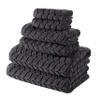 BAGNO MILANO Turkish Bath Towels, Soft Plush Jacquard Luxury Bath Towels, Quick Dry Towel Set (Charcoal, 6 pcs Towel Set) view 1