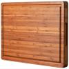 Large Wood Cutting Board for Kitchen, 1 Thick Bamboo Cheese Charcuterie Board, Butcher Chopping Block, with Juice Grooves and Handles view 1