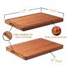 Large Wood Cutting Board for Kitchen, 1 Thick Bamboo Cheese Charcuterie Board, Butcher Chopping Block, with Juice Grooves and Handles view 2