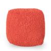 Christopher Knight Home Moloney Modern Microfiber Chenille Square Pouf, Coral view 4