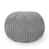 Christopher Knight Home Hortense Pouf, Gray view 1