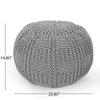 Christopher Knight Home Hortense Pouf, Gray view 2