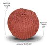 Nahunta Knitted Round Pouf - Cotton - Coral view 3