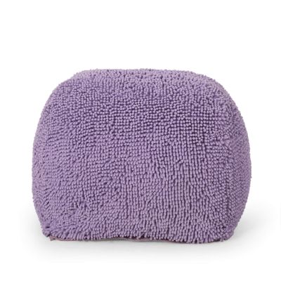 Christopher Knight Home Moloney Round Pouf - Microfiber Chenille - Lavender