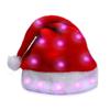 Best to Buy 2pcs Santa Hats Cap LED hat with 7 Colors Luminous Glowing Unisex-Adult's Santa Hat USB Charging Light up caps Even Party led Christmas Cap for Event Holiday Red view 1