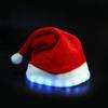 Best to Buy 2pcs Santa Hats Cap LED hat with 7 Colors Luminous Glowing Unisex-Adult's Santa Hat USB Charging Light up caps Even Party led Christmas Cap for Event Holiday Red view 3