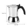 4 Cup Moka Pot, Stainless Steel Percolator Coffee Pot Stovetop Espresso Italian Coffee Maker for Home Coffee Shop Camping view 4