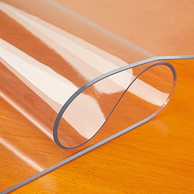 KDDEON 2mm PVC Soft Glass Bevel Edging Clear Table Cover Protector,Transparent Tablecloth Waterproof Wipeable Coffee Table Top Mat,for Bar/Hotel/Kitchen/Picnic (70x180cm/28x71in)