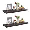 36 Inches Wall Mounted Floating Shelves Set of 2,Espresso Wall Display Ledge Shelf Wide Panel 12 Inches Deep,35.43" L x 11.81" D x 2" T, Deeper Than Others, Espresso view 1