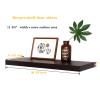 36 Inches Wall Mounted Floating Shelves Set of 2,Espresso Wall Display Ledge Shelf Wide Panel 12 Inches Deep,35.43" L x 11.81" D x 2" T, Deeper Than Others, Espresso view 2