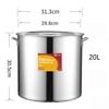 304 Stainless Steel Stock Pot, Thickened Large Soup Pot With Lid For Catering Commercial Use For Gas Stove/induction Cooker (6-90L) (Size : 20L) view 2