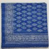 INDIANHANDICRAFTS India Hand Block Printed Kantha Bedcover Vintage pure Cotton Quilt big tree printed Bedspread Queen Blue Indigo Kantha Quilt sanganeri Gudari 013 view 1