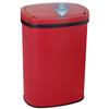 Bigacc 13 Gallon 50L Touch Free Automatic Stainless Steel Trash Can Garbage Can Metal Trash Bin with Lid for Kitchen Living Room Office Bathroom, Electronic Motion Sensor Automatic Trash Can - Red view 1