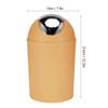 Small Trash Can with Lid, Plastic Garbage Bin Table Trash Can for Bathroom Bedroom Living Room(Orange) view 3