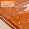 KDDEON Heavy Duty 3mm PVC Bevel Edging Clear Table Cover Protector,Rectangle Transparent Tablecloth Waterproof Pad Mat,for Dining Table,Coffee Table,TV Cabinet,Wooden Desk (130x180cm/51x71in) view 2