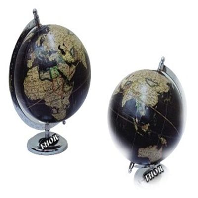 Nautical World Rotating Globe Desktop Table Home & Office Decorative Black 8" Rustic Vintage Home Decor Gifts