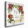 Renditions Gallery Joy to the World Wreath Wall Art, Christmas & Winter Artwork, Festive Poinsettia, Red, Green, Premium Gallery Wrapped Canvas Decor, Ready to Hang, 24 in H x 24 in W, Made in America view 2