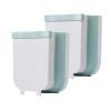QWEASDF 2 Pcs Hanging Trash Can Foldable Mini Waste Bins Wall Mounted Garbage Bin Small Compact for Wall Or Cabinet Kitchen Drawer Bedroom Dorm,White,8.8L view 1