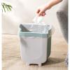 QWEASDF 2 Pcs Hanging Trash Can Foldable Mini Waste Bins Wall Mounted Garbage Bin Small Compact for Wall Or Cabinet Kitchen Drawer Bedroom Dorm,White,8.8L view 4