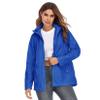 Andongnywell Waterproof Waistcoat hoodedbreathable mesh Outdoor Hiking Rainproof Jacket Waterproof Rain Jacket (Dark Blue,X-Large) view 1