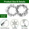 Agatige 24.5 Ft Star Tinsel Garland, 3Pcs Tinsel Christmas Tree Garland Wedding Birthday Party Decoration Ornament(Silver) view 2