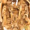 Wooden Nativity Set for Christmas Made of Olive Wood in The Holy Land - 12 Piece Faceless Figurine Nativity Scene Set with Music Box - Christmas Decoration view 3