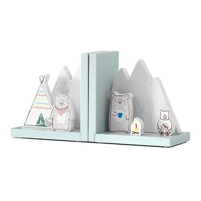 Book End Holder Creative Learning bookends Book Holder for Kids Childrens Book Ends Book Stoppers for Shelves, Kids Room or Nursery Decor Book Stopper