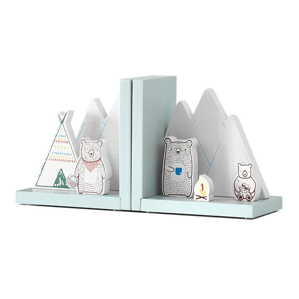 Book End Holder Creative Learning bookends Book Holder for Kids Childrens Book Ends Book Stoppers for Shelves, Kids Room or Nursery Decor Book Stopper