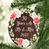 Designsify Christmas Tree Decoration, 30th Anniversary 30 Years As Mr & Mrs 2021, Circle Ornament A, Gifts for Birthday Valentines Mom Mothers Fathers Day Party, to Men Women Him Her Friend Mom view 2