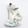 Alaska USA 3D Polar Bears America Souvenir Fridge Magnet Gift,Handmade Home & Kitchen Decoration Alaska Refrigerator Magnet Collection view 4