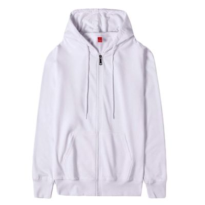 Women's Solid Color Slim Fit Casual Full-Zip Hooded Lightweight Long Sleeve Sweatshirt Cape White