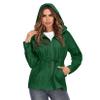 Andongnywell Waterproof Waistcoat hoodedbreathable mesh Outdoor Hiking Rainproof Jacket Waterproof Rain Jacket (Green,Large) view 1