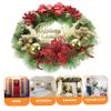 1pc Wreath Christmas Style Garland Simulated Wooden Garland Household Hanging Ornament Creative Fashion Christmas Room view 3