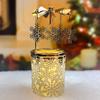 iLaJao Rotary Tea Light Carousel Angel Rotary Candle Holders Spinning Tealight Holders Christmas Decoration for Tabel Centrepieces Gift for Mom Women Wife Birthday-6 Inch Tall (Snowflake) view 1