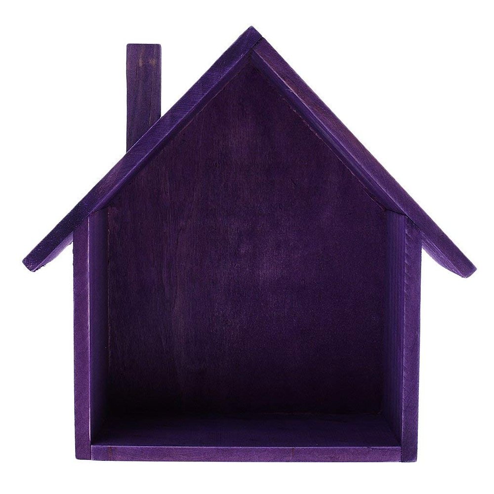 Inzopo Home Display Wall Mount Shelf for Flower Pot Vase Holder Rack Self Standing - Purple, as described