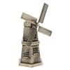 Inzopo Bronzer Metal Dutch Windmill Model Statue Figurine Craft for Cafe Bars Decor view 1