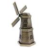 Inzopo Bronzer Metal Dutch Windmill Model Statue Figurine Craft for Cafe Bars Decor view 4