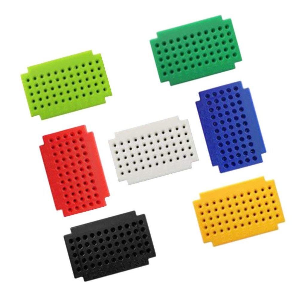 Inzopo 7 Pieces ZY-55 Mini Solderless Breadboard PCB Board Free Solder Test Board