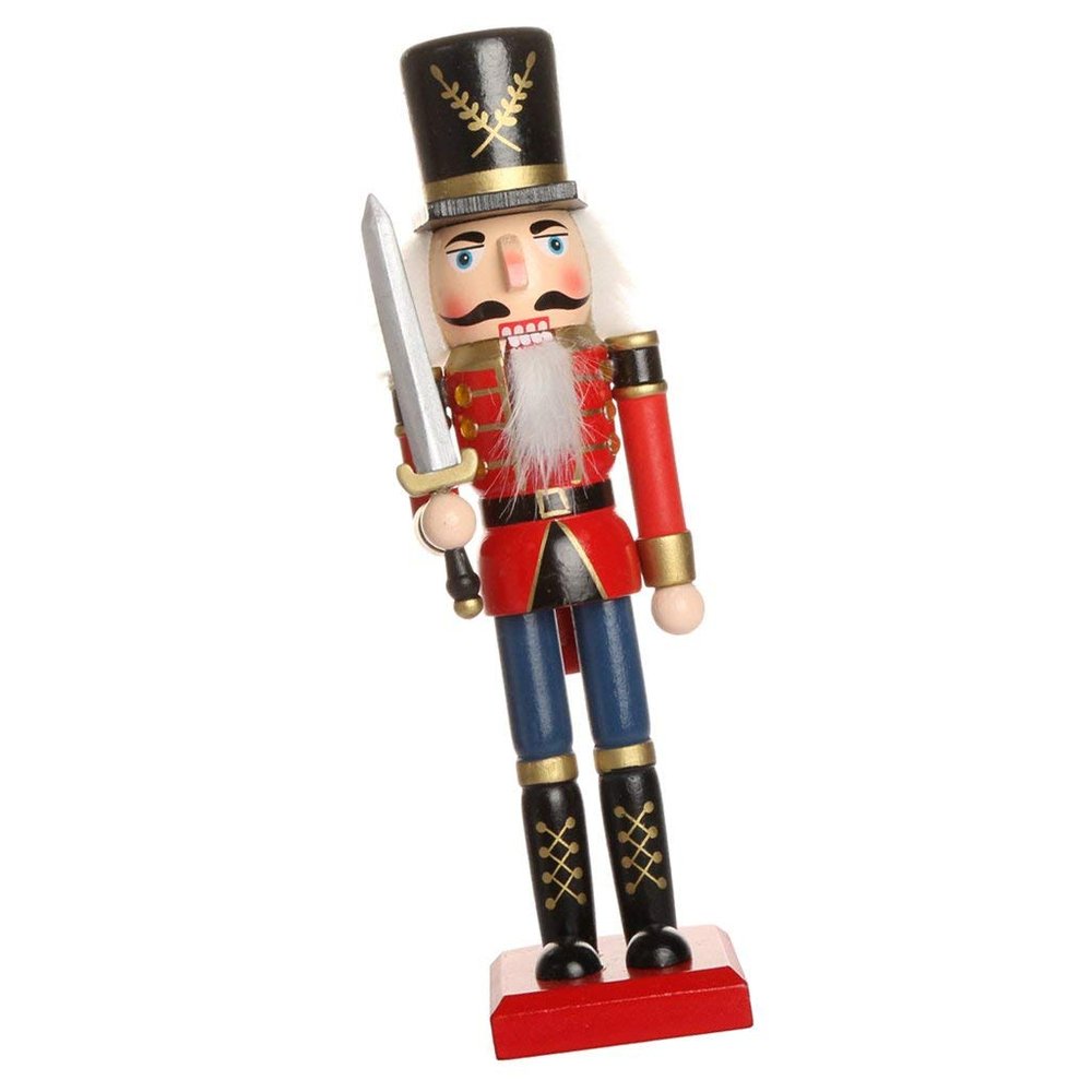 Inzopo Handpainted Wooden Nutcracker Soldier Christmas Ornament Home Decor