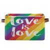 AUUXVA Storage Basket Love is LGBT Pride Storage Cube Box Durable Canvas Collapsible Toy Basket Organizer Bin with Handles for Shelf Closet Bedroom Home Office view 1