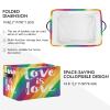 AUUXVA Storage Basket Love is LGBT Pride Storage Cube Box Durable Canvas Collapsible Toy Basket Organizer Bin with Handles for Shelf Closet Bedroom Home Office view 3