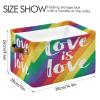AUUXVA Storage Basket Love is LGBT Pride Storage Cube Box Durable Canvas Collapsible Toy Basket Organizer Bin with Handles for Shelf Closet Bedroom Home Office view 4