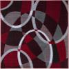 Abstract Circle Red Area Rug (7 8 X 10 8) view 2