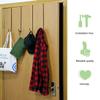 LEOTHER 2 Pcs Front Door Metal Wreath Hanger for Christmas Over The Door Single Hook Holder for Practical Party Decoration, Hanging Clothing, Towels, Wreaths, Bags (Matte Black) view 2