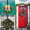 LEOTHER 2 Pcs Front Door Metal Wreath Hanger for Christmas Over The Door Single Hook Holder for Practical Party Decoration, Hanging Clothing, Towels, Wreaths, Bags (Matte Black) view 3
